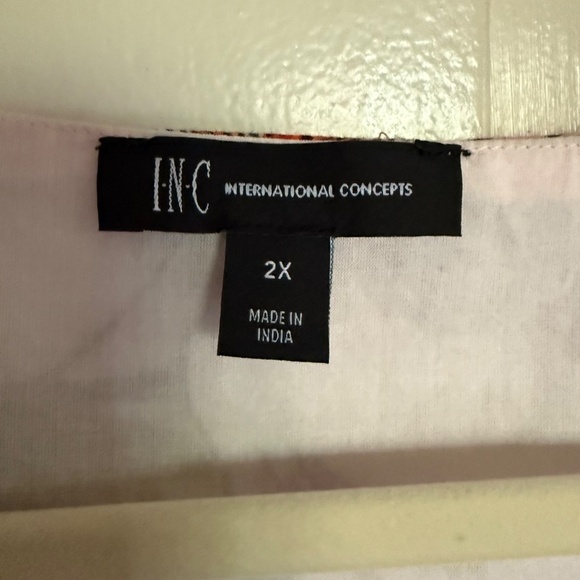 International Concepts Pink Floral Puff Sleeve Surplice Blouse Top Plus Size 2X - Picture 9 of 11
